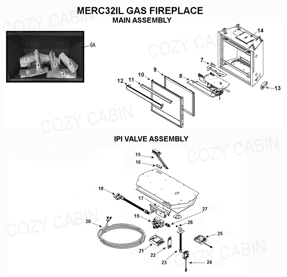 MAJESTIC MERCURY DIRECT VENT LP GAS FIREPLACE WITH IPI (MERC32IL) #MERC32IL